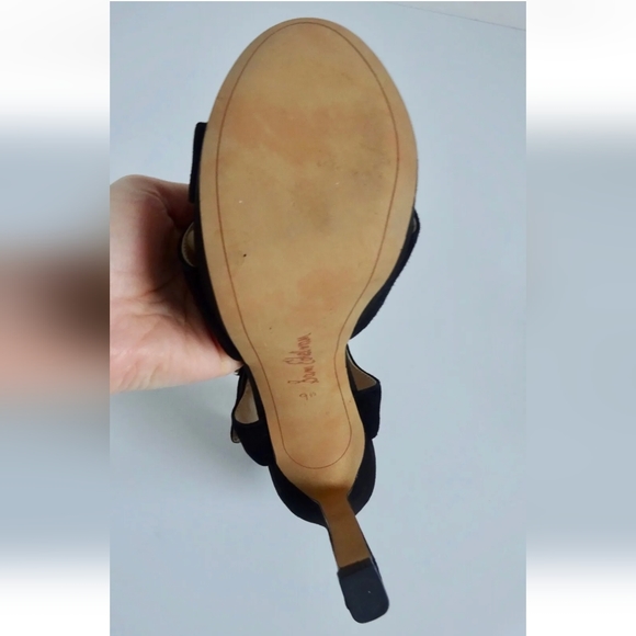 Sam Edelman Willa Y2K black leather very high heel sandals shoes buckle UK 7/7.5 - Picture 9 of 12